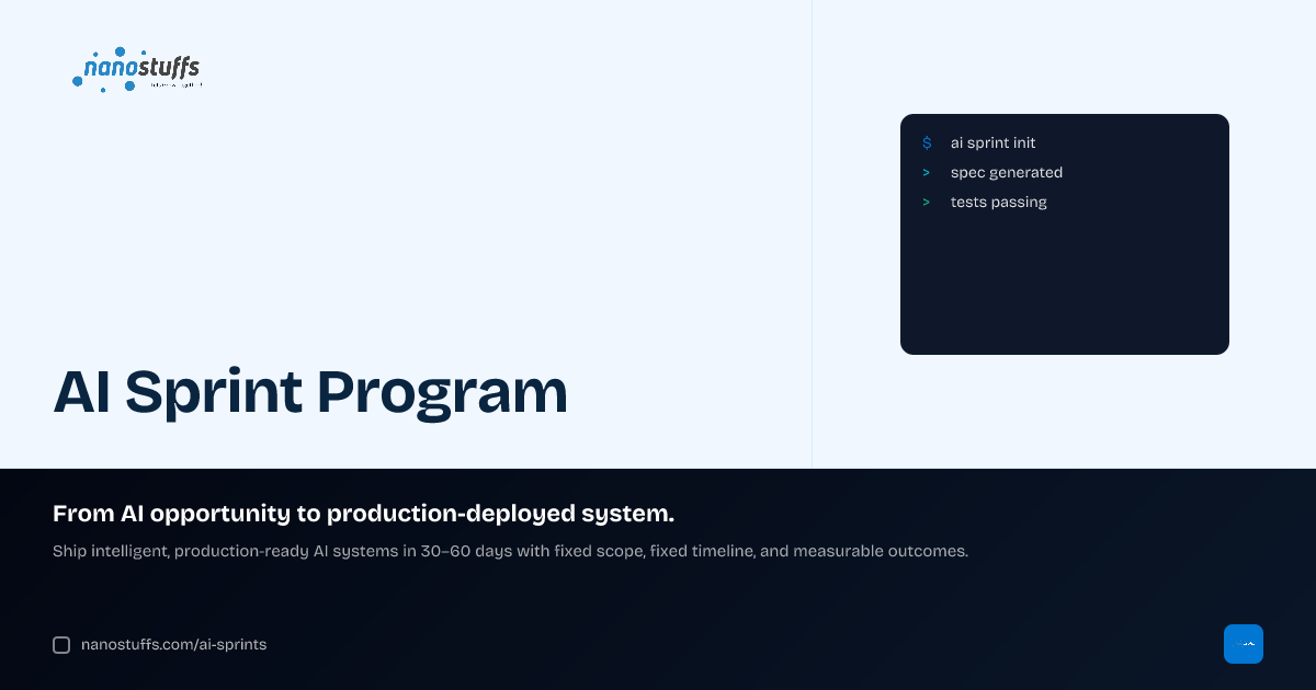 AI Sprint Program | Nanostuffs Technologies